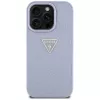 Guess Hot Stamp 4G Pattern Triangle Metal Logo kryt pre iPhone 16 Pro Max (fialový)
