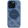 Guess 4G Circle Classic Logo MagSafe kryt pre iPhone 16 Pro modrý
