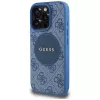 Guess 4G Circle Classic Logo MagSafe kryt pre iPhone 16 Pro Max, modrý