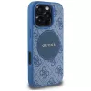 Guess 4G Circle Classic Logo MagSafe kryt pre iPhone 16 Pro Max, modrý