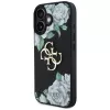 Guess Grained Roses Big 4G Logo kryt pre Apple iPhone 16, čierny