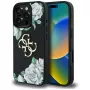 Guess Grained Roses Big 4G Logo kryt pre iPhone 16 Pro Max, čierny