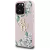 Guess Grained Roses Big 4G Logo puzdro pre iPhone 16 Pro Max - ružová