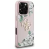 Guess Grained Roses Big 4G Logo puzdro pre iPhone 16 Pro Max - ružová
