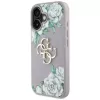 Guess Grained Roses Big 4G Logo puzdro pre Apple iPhone 16 - fialová