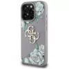 Guess Grained Roses Big 4G Logo zadné puzdro pre Apple iPhone 16 Pro - fialová