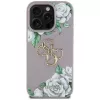 Guess Grained Roses Big 4G Logo zadné puzdro pre Apple iPhone 16 Pro - fialová
