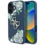 Guess Grained Roses Big 4G Logo puzdro pre Apple iPhone 16 - modrá