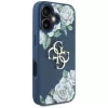 Guess Grained Roses Big 4G Logo puzdro pre Apple iPhone 16 - modrá