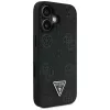 Guess Grained Hot Stamp Peony Triangle Logo MagSafe puzdro pre iPhone 16 (čierna)