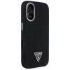 Guess Denim Triangle Logo MagSafe puzdro pre iPhone 16 čierna