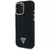 Guess Denim Triangle Logo MagSafe puzdro pre Apple iPhone 16 Pro, čierna