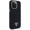 Guess Denim Triangle Logo MagSafe puzdro pre Apple iPhone 16 Pro, čierna