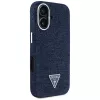 Guess Denim Triangle Logo MagSafe puzdro pre iPhone 16 modrá