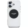Guess IML Metal Colored Circle Classic Logo MagSafe puzdro pre iPhone 16 (čierna)