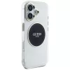 Guess IML Metal Colored Circle Classic Logo MagSafe puzdro pre iPhone 16 (čierna)