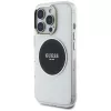 Guess IML Metal Colored Circle Classic Logo MagSafe puzdro pre iPhone 16 Pro (čierna)