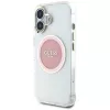 Guess IML Metal Colored Circle Classic Logo MagSafe puzdro pre iPhone 16 (ružová)