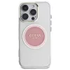 Guess IML Metal Colored Circle Classic Logo MagSafe puzdro pre iPhone 16 Pro (ružová)