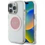 Guess IML Metal Colored Circle Classic Logo MagSafe puzdro pre iPhone 16 Pro Max (ružová)