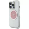 Guess IML Metal Colored Circle Classic Logo MagSafe puzdro pre iPhone 16 Pro Max (ružová)