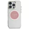Guess IML Metal Colored Circle Classic Logo MagSafe puzdro pre iPhone 16 Pro Max (ružová)
