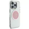 Guess IML Metal Colored Circle Classic Logo MagSafe puzdro pre iPhone 16 Pro Max (ružová)