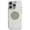 Guess IML Metal Colored Circle Classic Logo MagSafe puzdro pre iPhone 16 Pro Max (sivá)