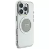 Guess IML Metal Colored Circle Classic Logo MagSafe puzdro pre iPhone 16 Pro Max (sivá)