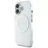 Guess IML Metal Colored Circle Classic Logo MagSafe puzdro pre iPhone 16 (biela)