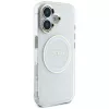 Guess IML Metal Colored Circle Classic Logo MagSafe puzdro pre iPhone 16 (biela)