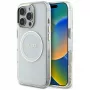 Guess IML Metal Colored Circle Classic Logo MagSafe puzdro pre iPhone 16 Pro Max (biela)