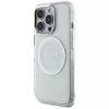 Guess IML Metal Colored Circle Classic Logo MagSafe puzdro pre iPhone 16 Pro Max (biela)