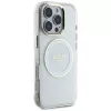 Guess IML Metal Colored Circle Classic Logo MagSafe puzdro pre iPhone 16 Pro Max (biela)