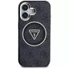 Guess IML Metal Glitter 4G Circle Triangle MagSafe puzdro pre Apple iPhone 16 (čierna)