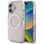 Guess IML Metal Mountain Logo MagSafe puzdro pre Apple iPhone 16 (ružová)