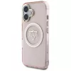 Guess IML Metal Mountain Logo MagSafe puzdro pre Apple iPhone 16 (ružová)