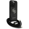 Guess 4G Big Logo Cord Strap Crossbody puzdro pre iPhone 16 Pro Max - čierna
