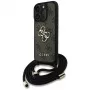 Guess 4G Big Logo Cord Strap Crossbody puzdro pre Apple iPhone 16 Pro - hnedá
