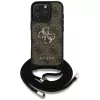 Guess 4G Big Logo Cord Strap Crossbody puzdro pre iPhone 16 Pro Max (hnedá)