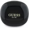 Guess Flat Classic Logo Electroplated TWS slúchadlá s nabíjacím puzdrom (čierna)