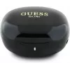 Guess Flat Classic Logo Electroplated TWS slúchadlá s nabíjacím puzdrom (čierna)