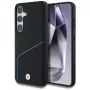 BMW kožené puzdro TEXTURED a hladké MagSafe pre Samsung Galaxy S25 čierna