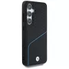 BMW kožené puzdro TEXTURED a hladké MagSafe pre Samsung Galaxy S25 čierna