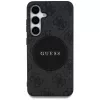 Guess 4G Round Patch Classic Logo MagSafe puzdro pre Samsung Galaxy S25+ (čierna)