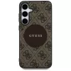 Guess 4G Round Patch Classic Logo MagSafe puzdro pre Samsung Galaxy S25+ (hnedá)