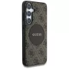 Guess 4G Round Patch Classic Logo MagSafe puzdro pre Samsung Galaxy S25+ (hnedá)