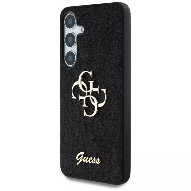 Guess puzdro Fixed Glitter Big 4G Metal Logo pre Samsung Galaxy S25 (čierna)