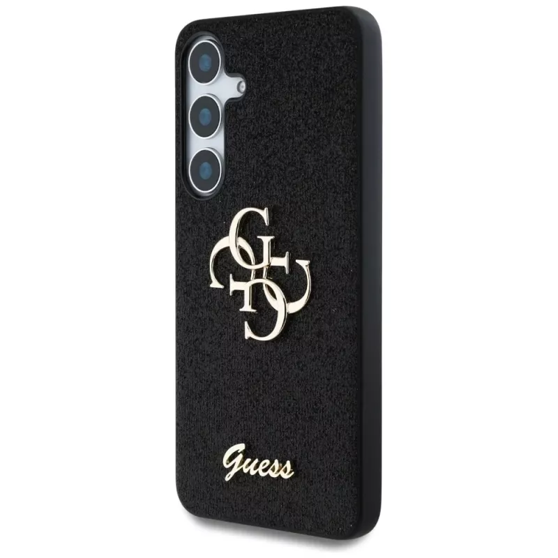 Guess puzdro Fixed Glitter Big 4G Metal Logo pre Samsung Galaxy S25+ (čierna)