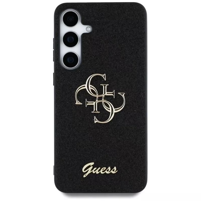 Guess puzdro Fixed Glitter Big 4G Metal Logo pre Samsung Galaxy S25+ (čierna)
